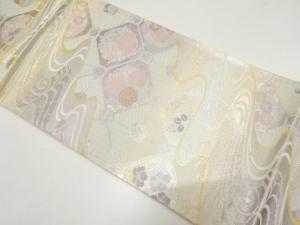 アンティーク　流水に花蜀江模様織り出し袋帯（材料）
